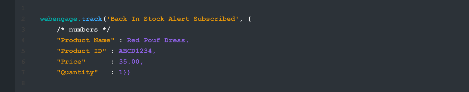 In-stock Alert Tracking Code