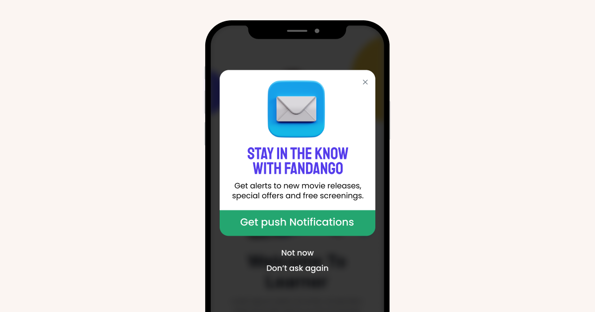 on iOS as Fandango does here