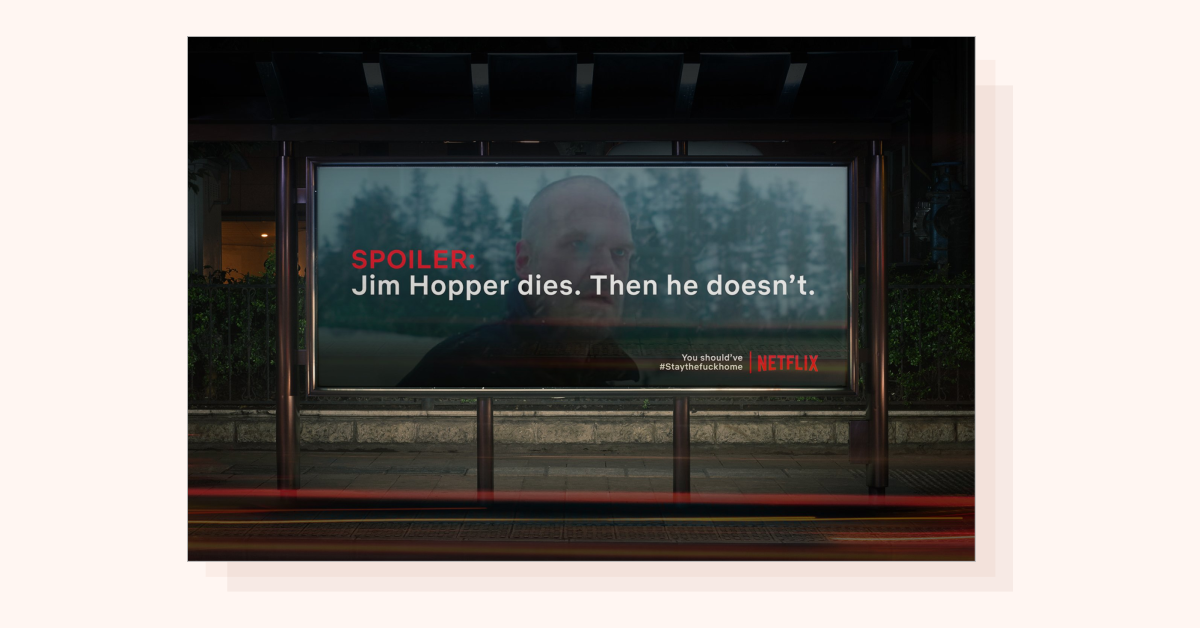 Spoiler Billboard Campaign To Encourage People to Stay-at-Home