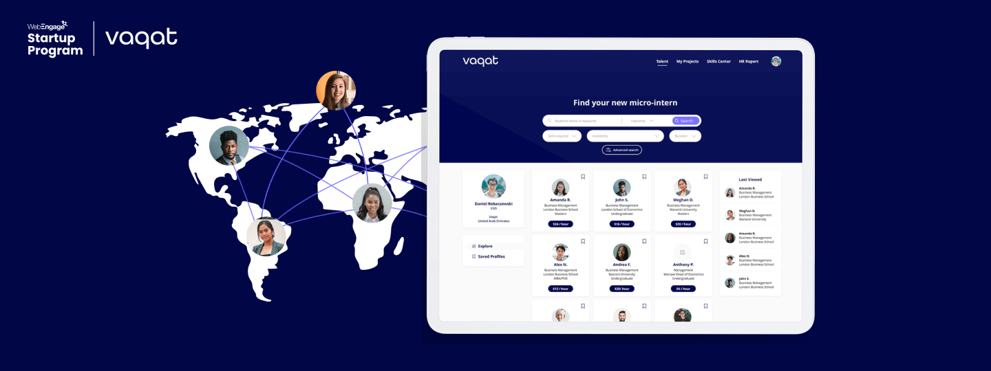 Vaqat WebEngage Startup Program