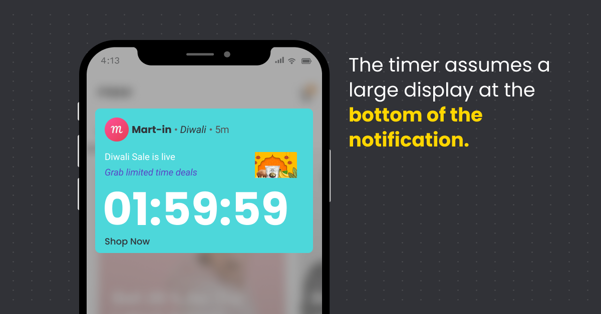 Big Countdown timer push 