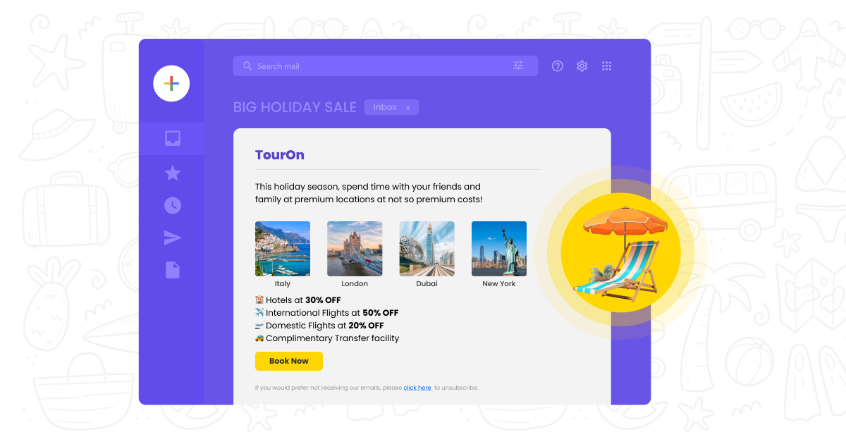 Festive email marketing campaign