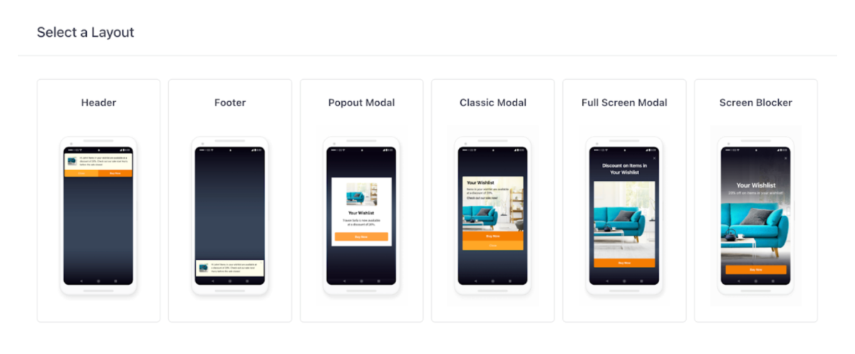 in app layouts app personalization