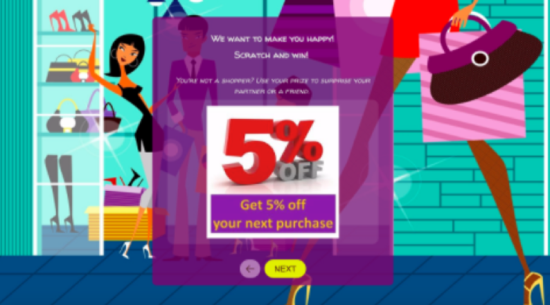 coupon with a discount ad