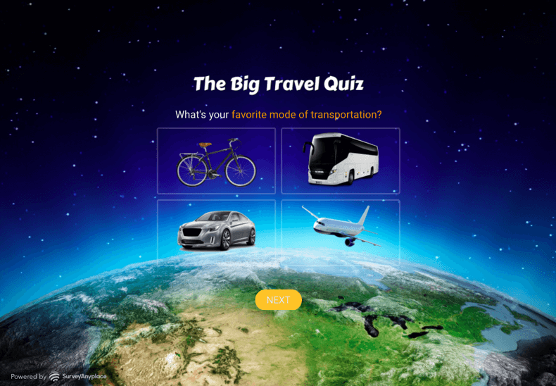 mixed example of survey question