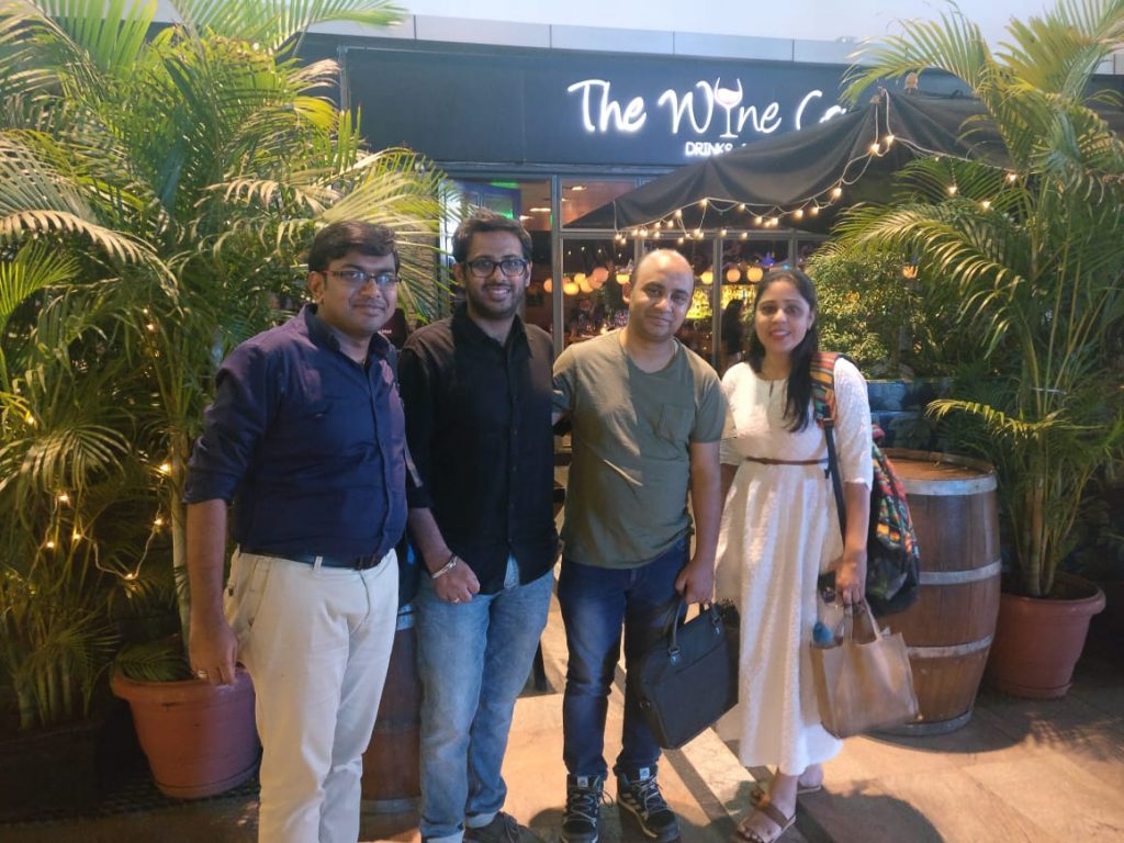 The EazyDiner team with Keyur Dhami (on the left) from WebEngage