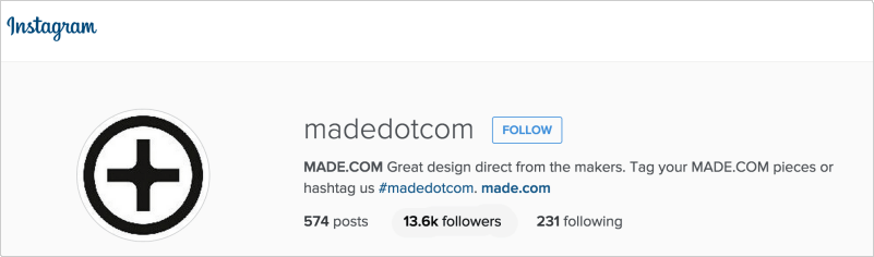 Made.com on Instagram | WebEngage