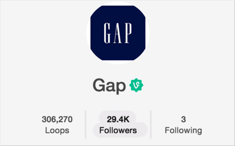 Gap on Vine | WebEngage