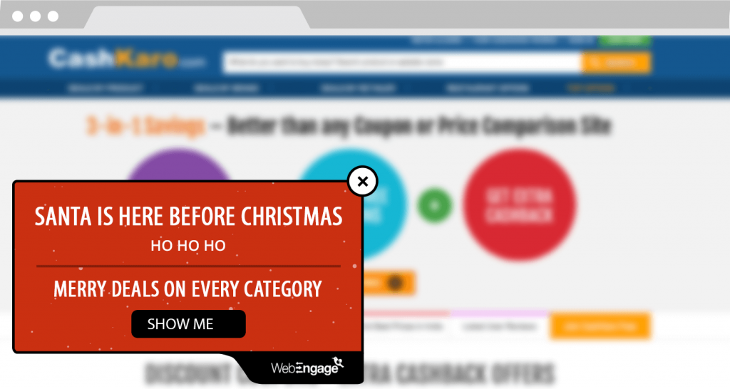 Christmas sales homepage offer