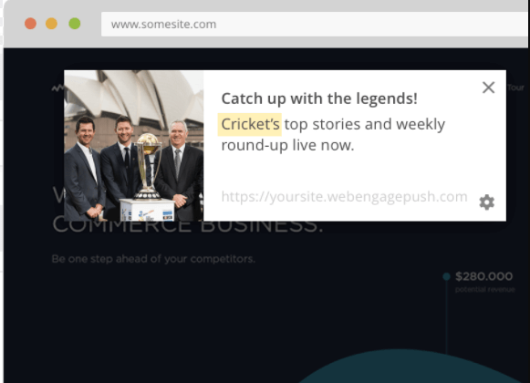 Web Push Notifications Website with WebEngage