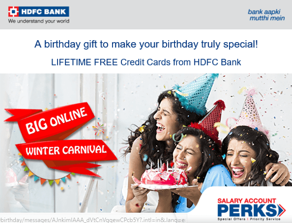 hdfc bank birthday and anniversary