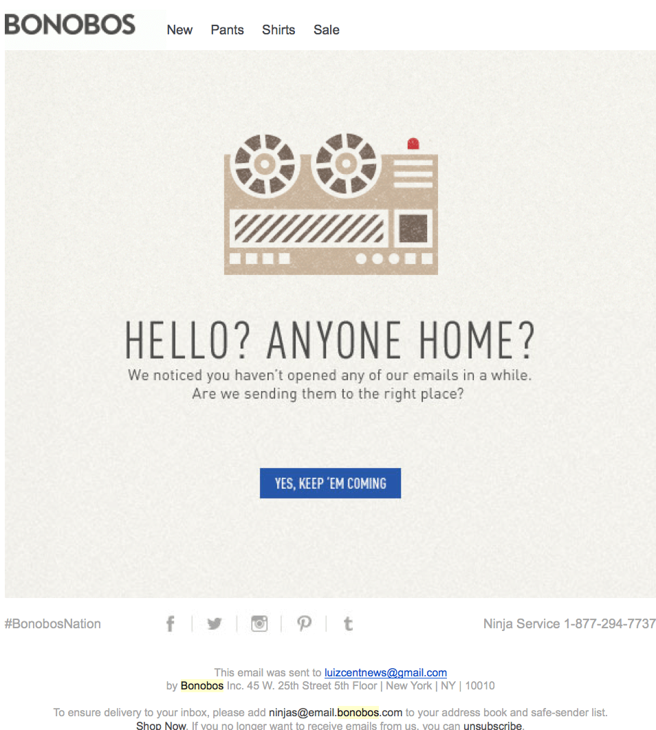 Bonobos' final email