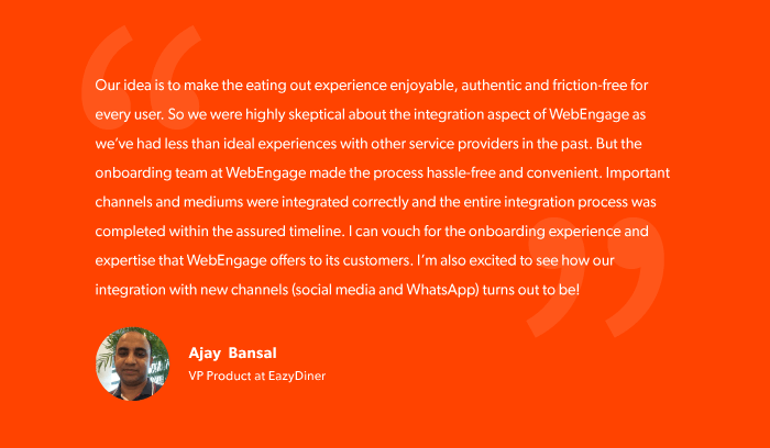 Ajay Bansal, VP Product at EasyDiner