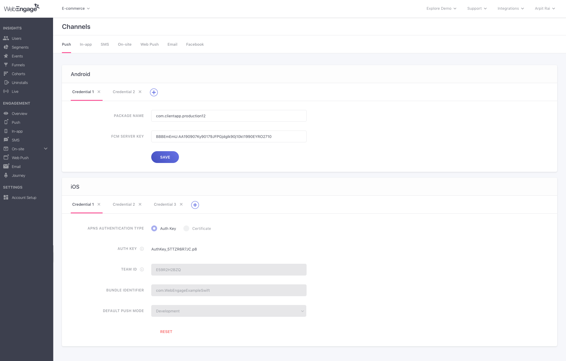Push Notifications with WebEngage