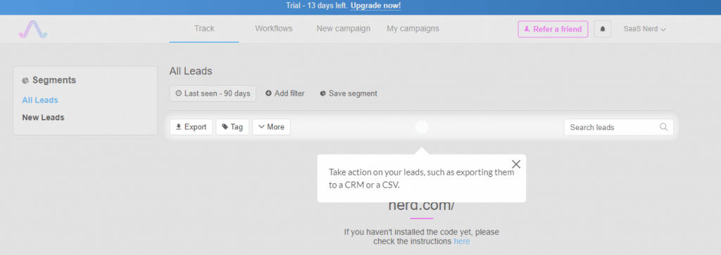 Product Tour With WebEngage