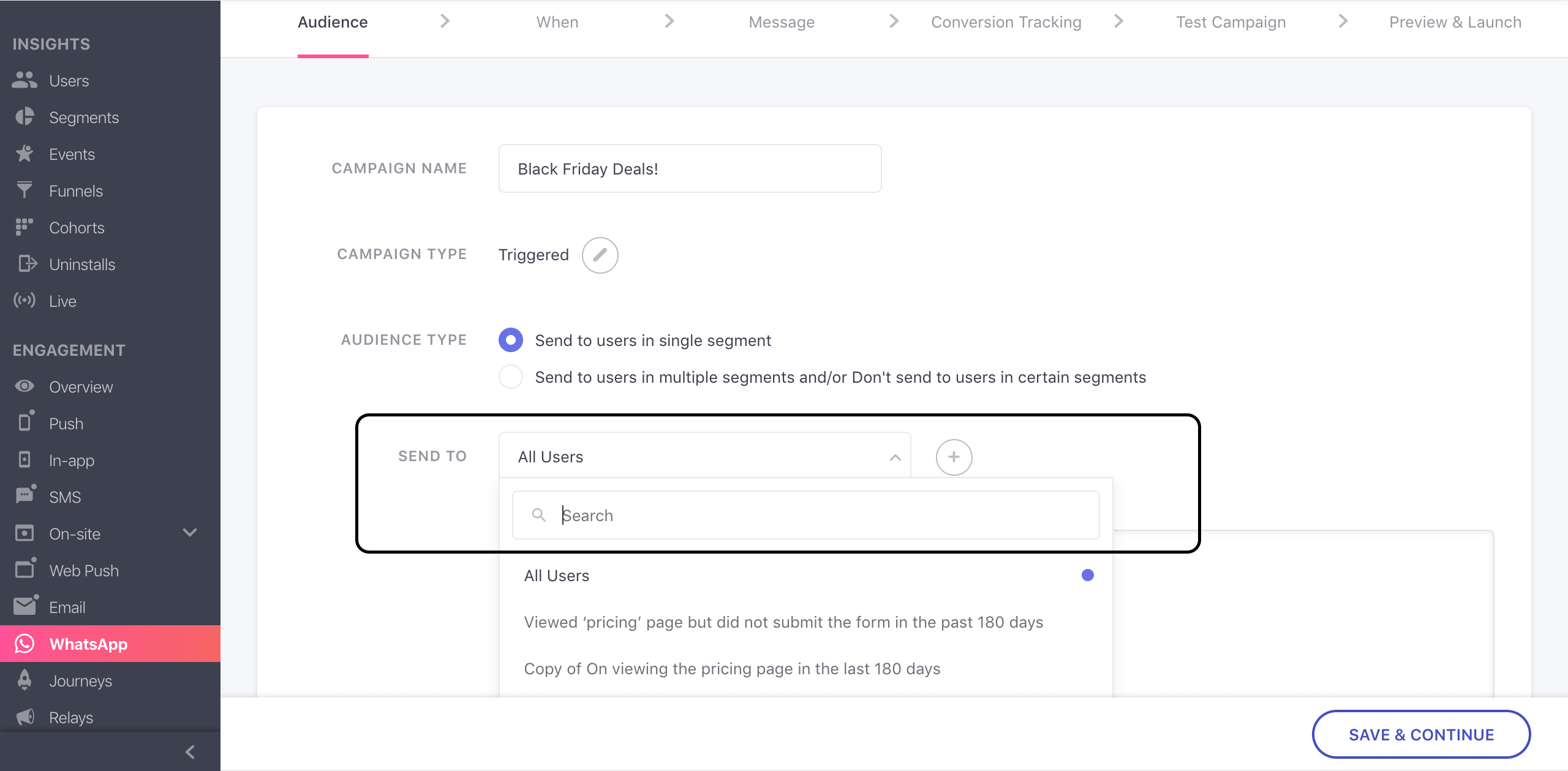 WhatsApp Advertising Campaign | WebEngage