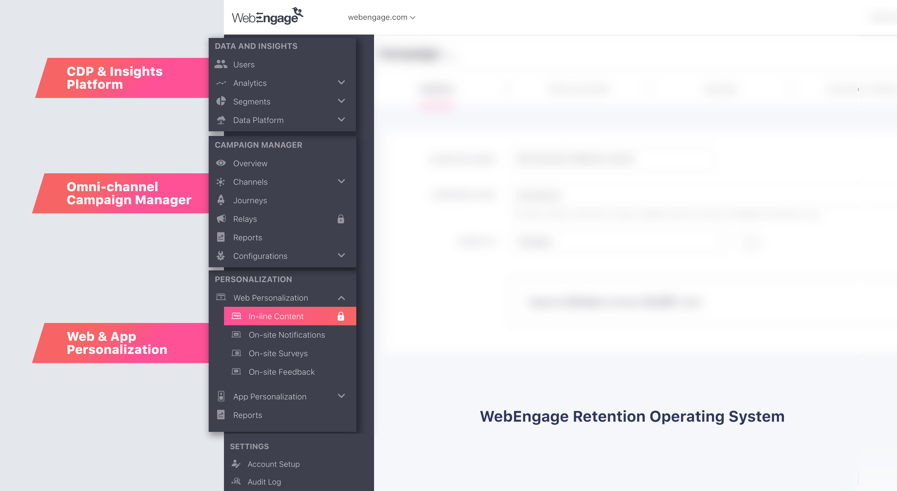 UI of the new Navigation Panel with the easily recognizable headers