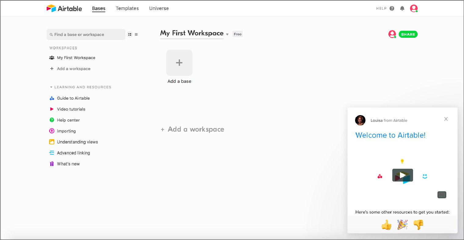 Live Chat Section by Airtable to Welcome New Customers | WebEngage