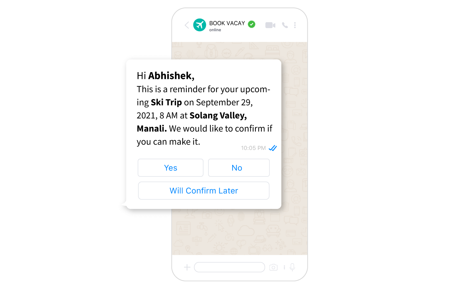 Send Upcoming Event Reminders Through WhatsApp Marketing | WebEngage
