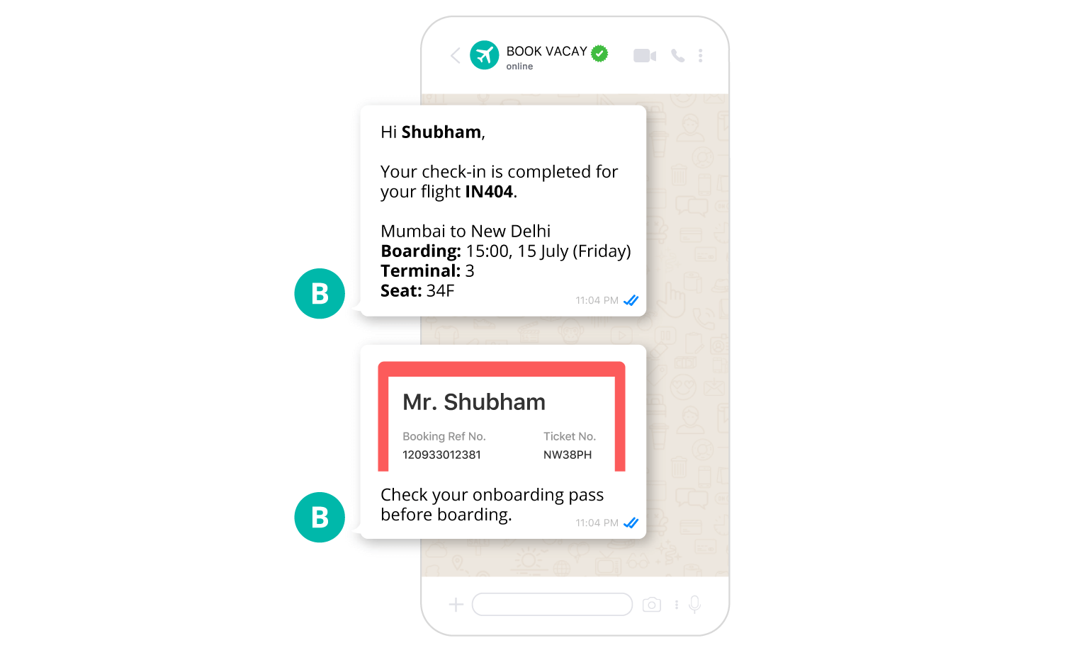 Send Check-in & Boarding Information Through WhatsApp Marketing | WebEngage