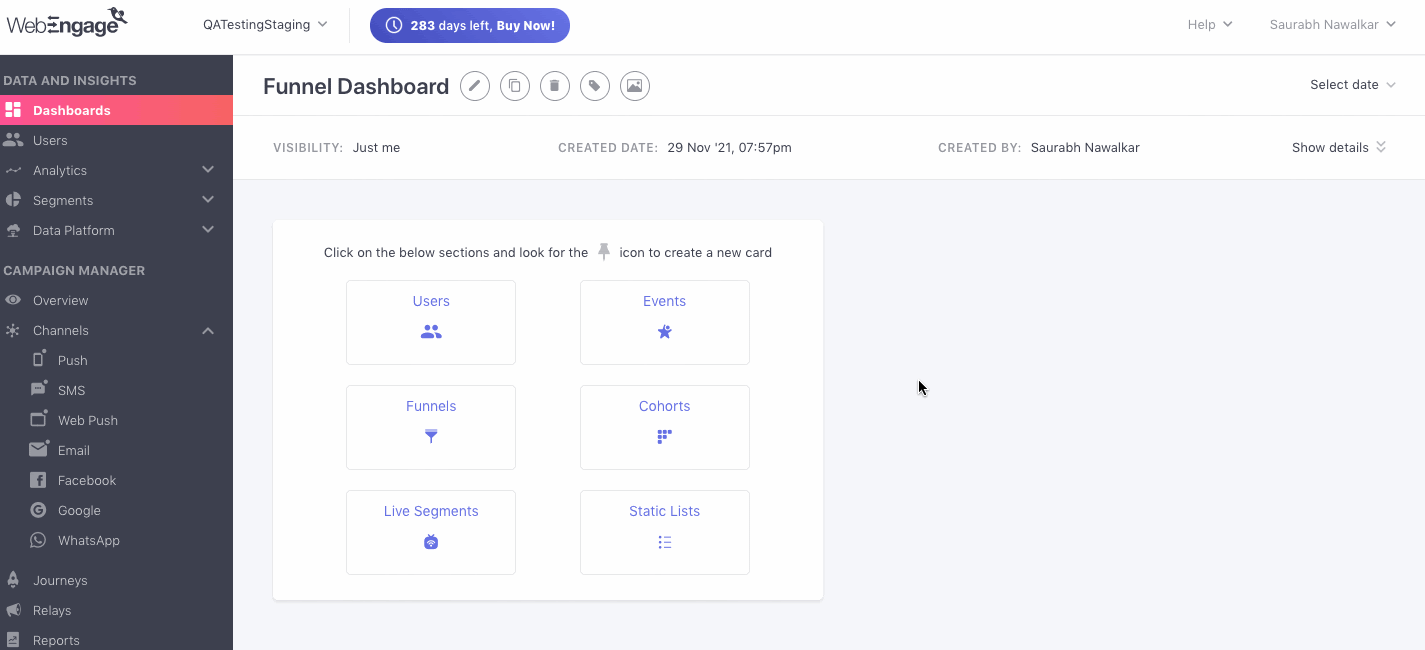 Dashboards To Visualize and Track Important Metrics
