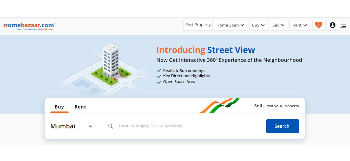 Homebazaar.com's Street View