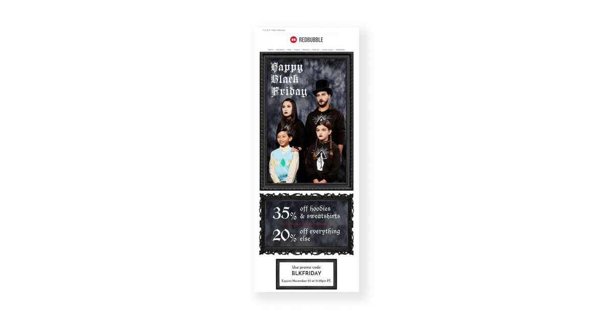 Email on Black friday