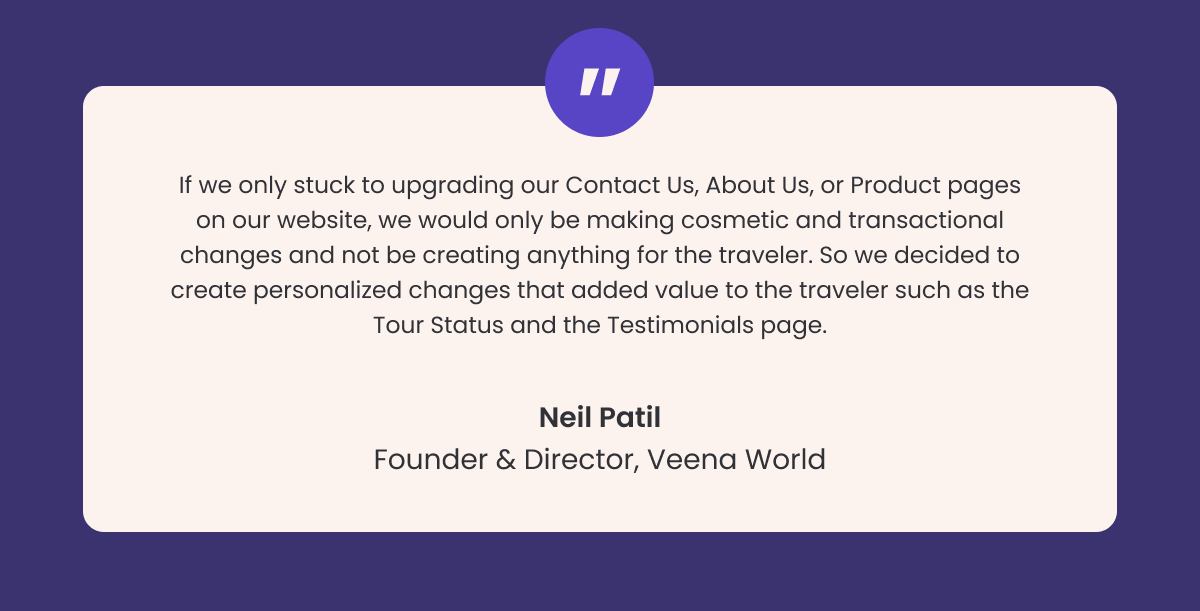 Neil Patil Quote on Personalization
