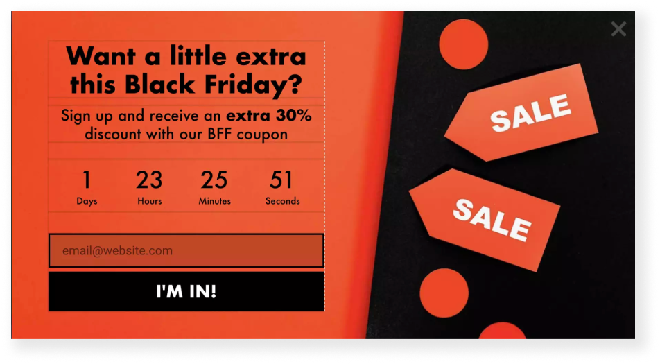 Black Friday Sale Popup